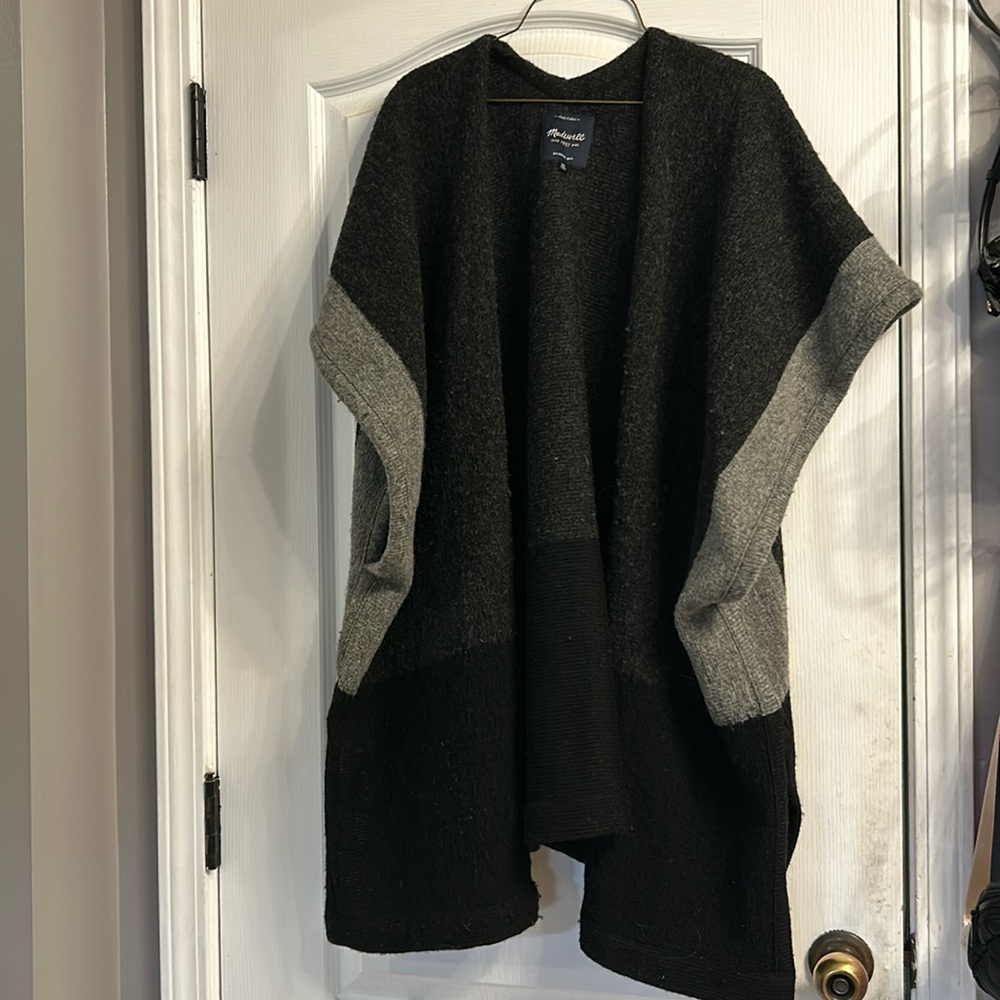 Madewell wool blend poncho